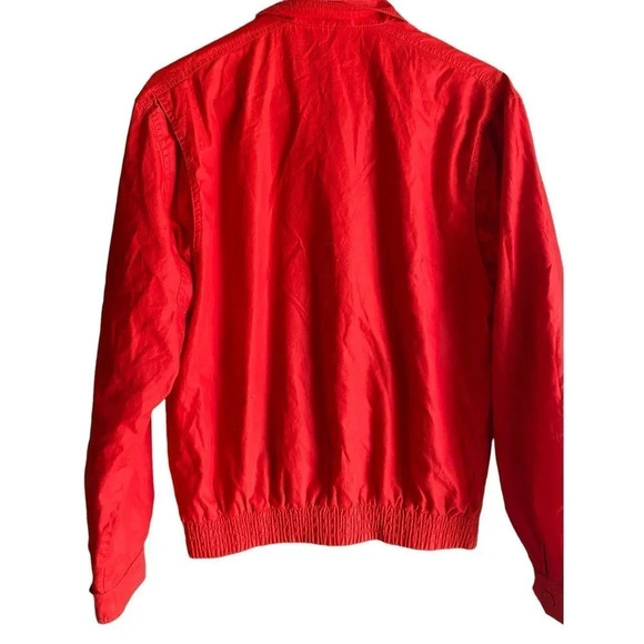 Members Only By Europe Craft Men's Red Full Zipped Bomber Jacket Size 36 - Picture 4 of 5